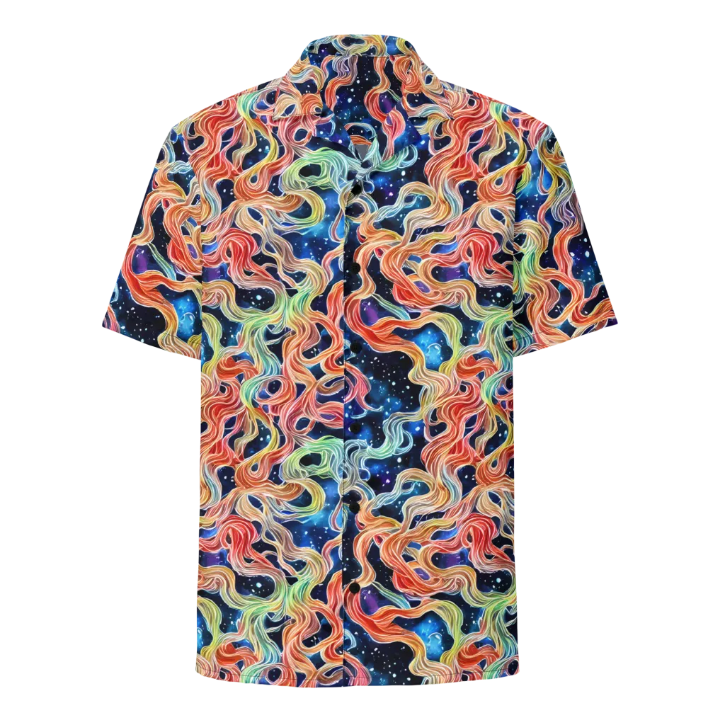 Nebula Swirl on Button Shirt — Front