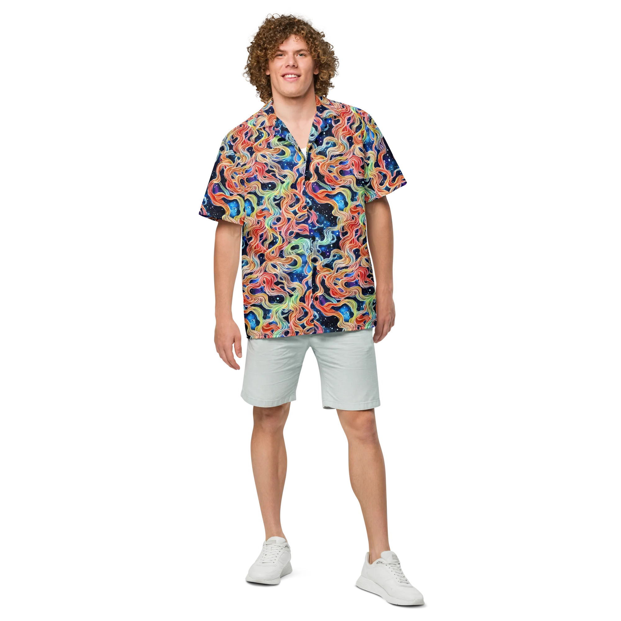 Nebula Swirl on Button Shirt — Front