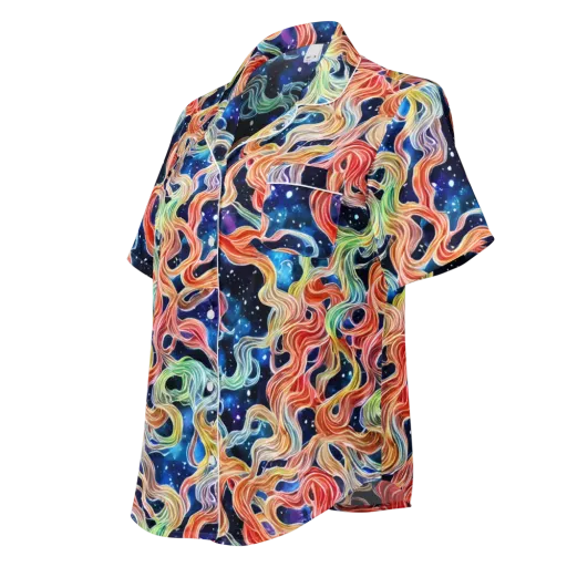 Nebula Swirl on a Women's Short Sleeve Pajama Top