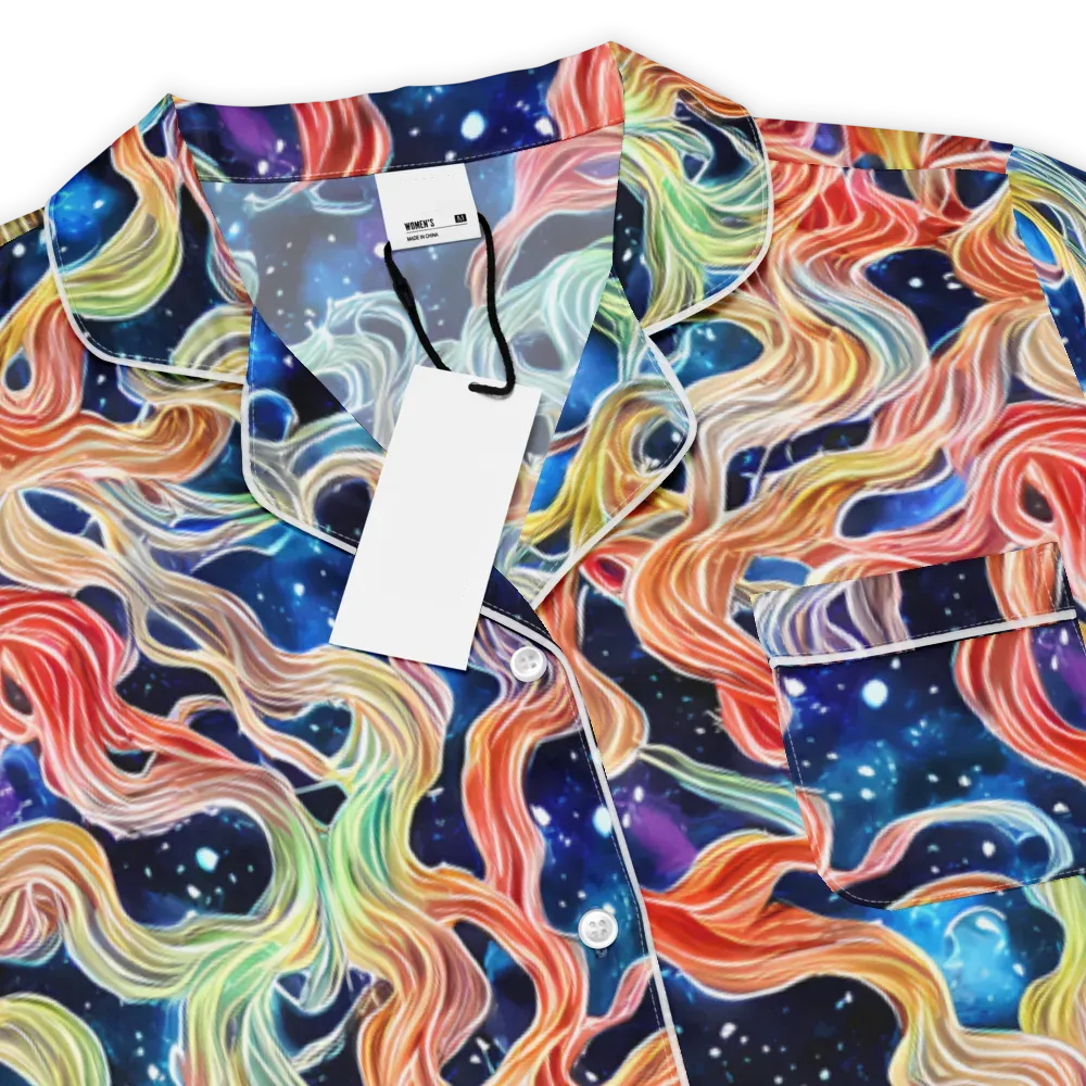 Nebula Swirl on Women's Short Sleeve Pajama Top — Product details