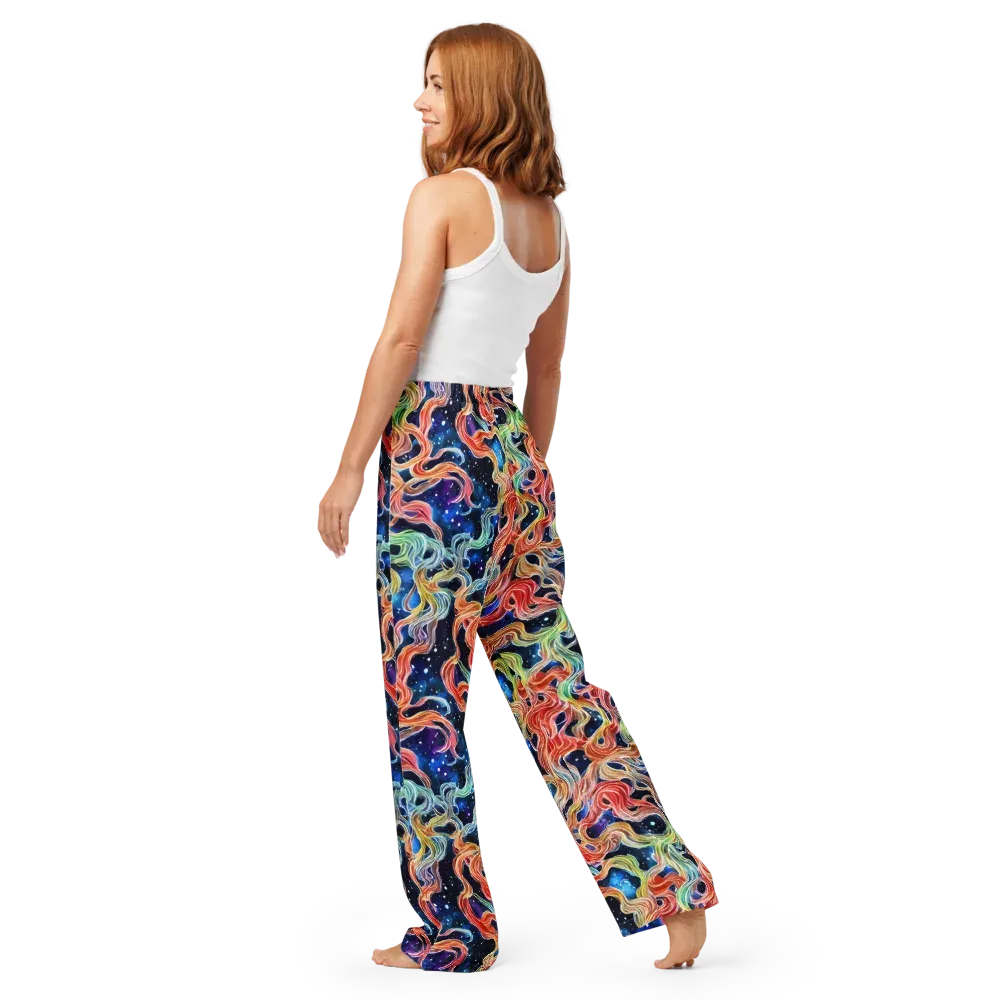 Nebula Swirl on Women's Pajama Pants — Back