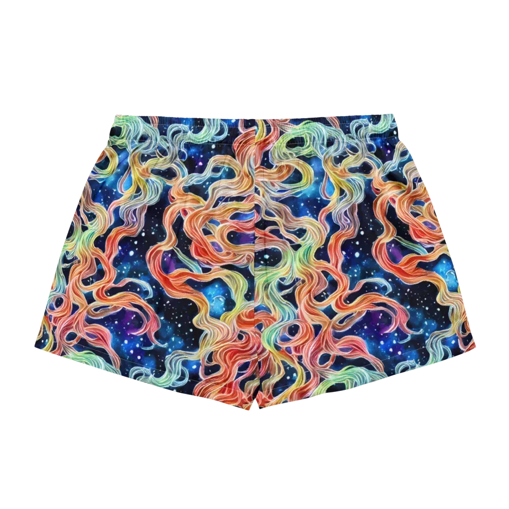 Nebula Swirl on Women's Pajama Shorts — Back