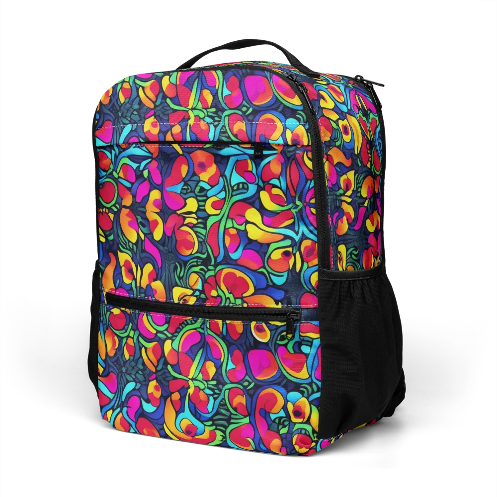 Neon Garden on Utility Backpack — Left Front