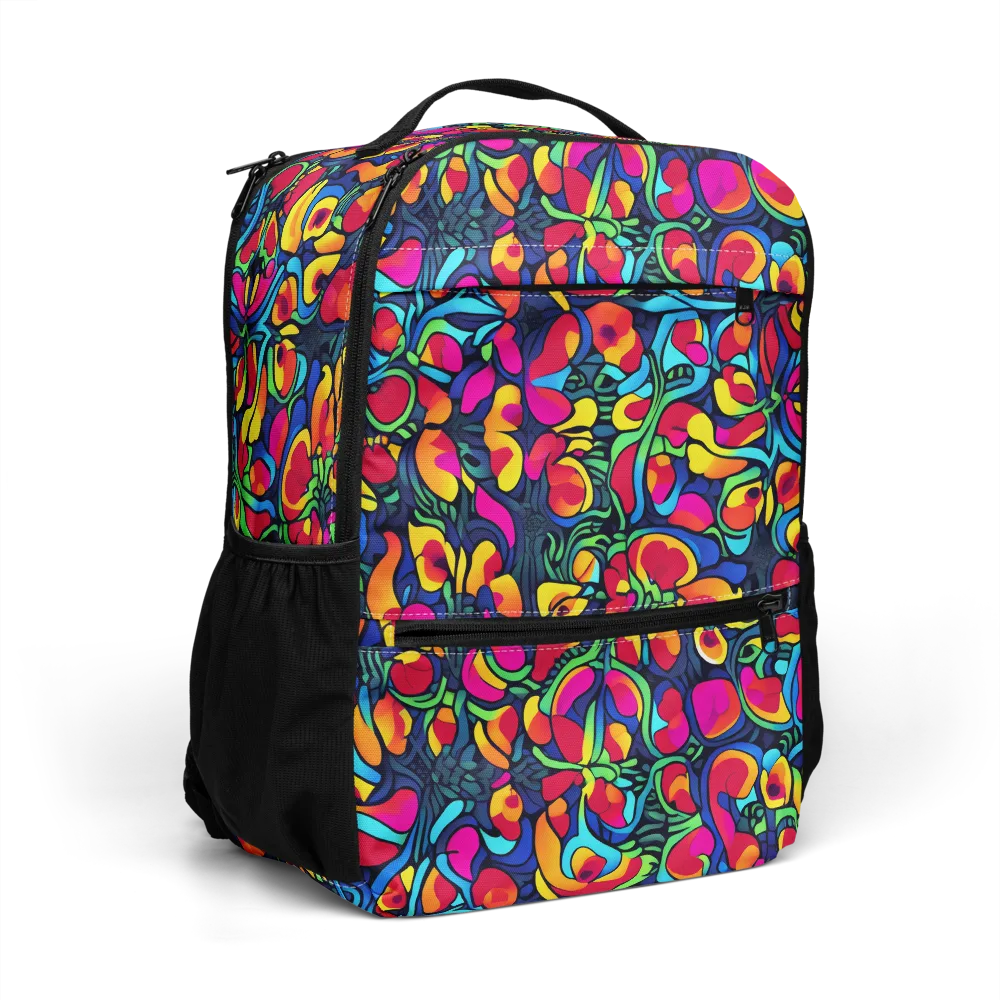 Neon Garden on Utility Backpack — Right Front