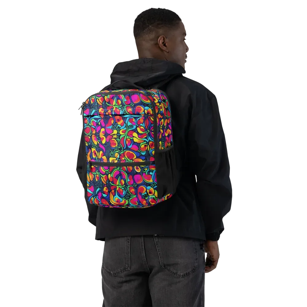 Neon Garden on Utility Backpack — Back