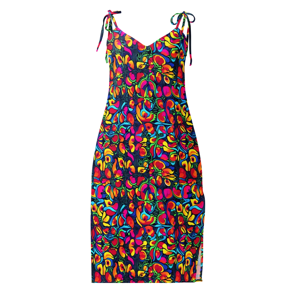 Neon Garden on Slip Dress — Front