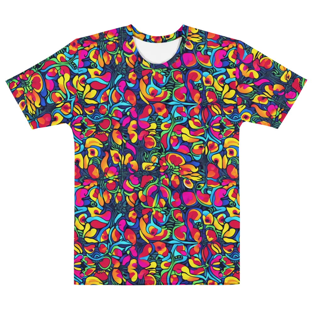 Neon Garden on Men's Cotton Crew Neck T-Shirt — Front