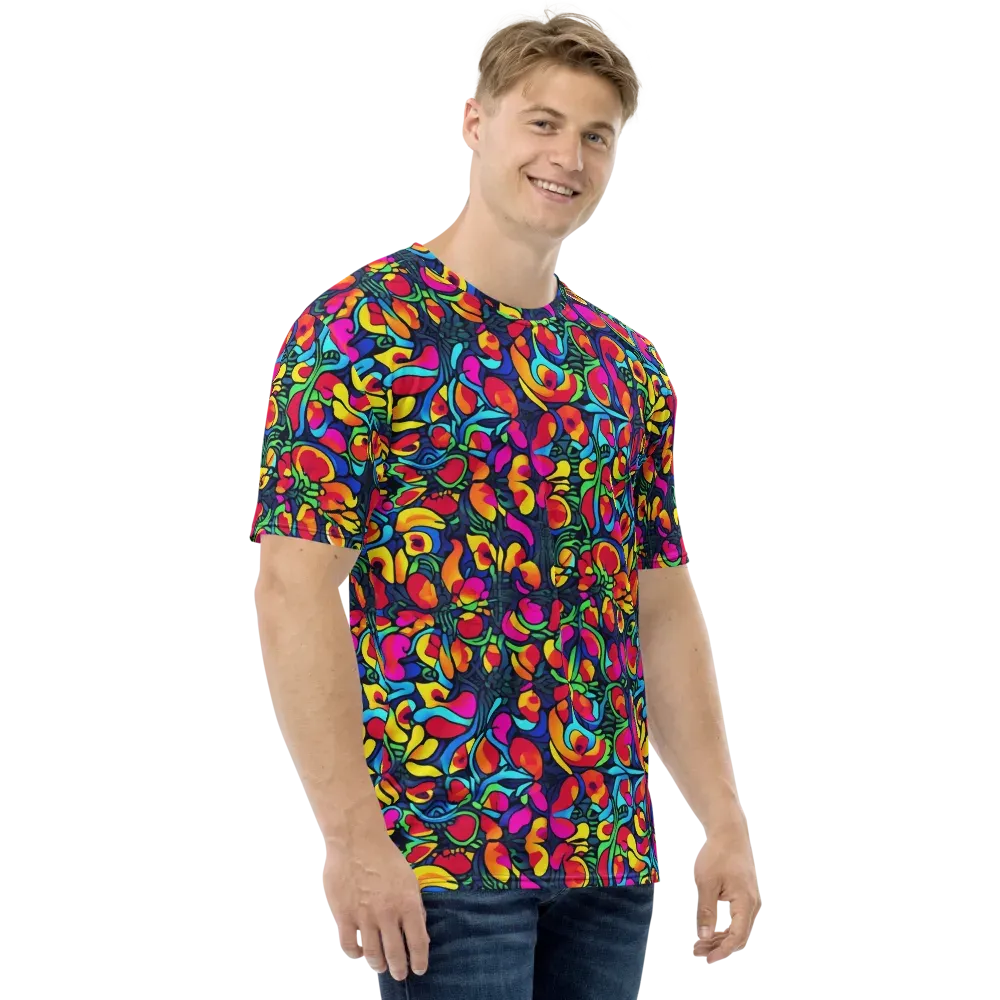 Neon Garden on Men's Crew Neck T-Shirt — Right