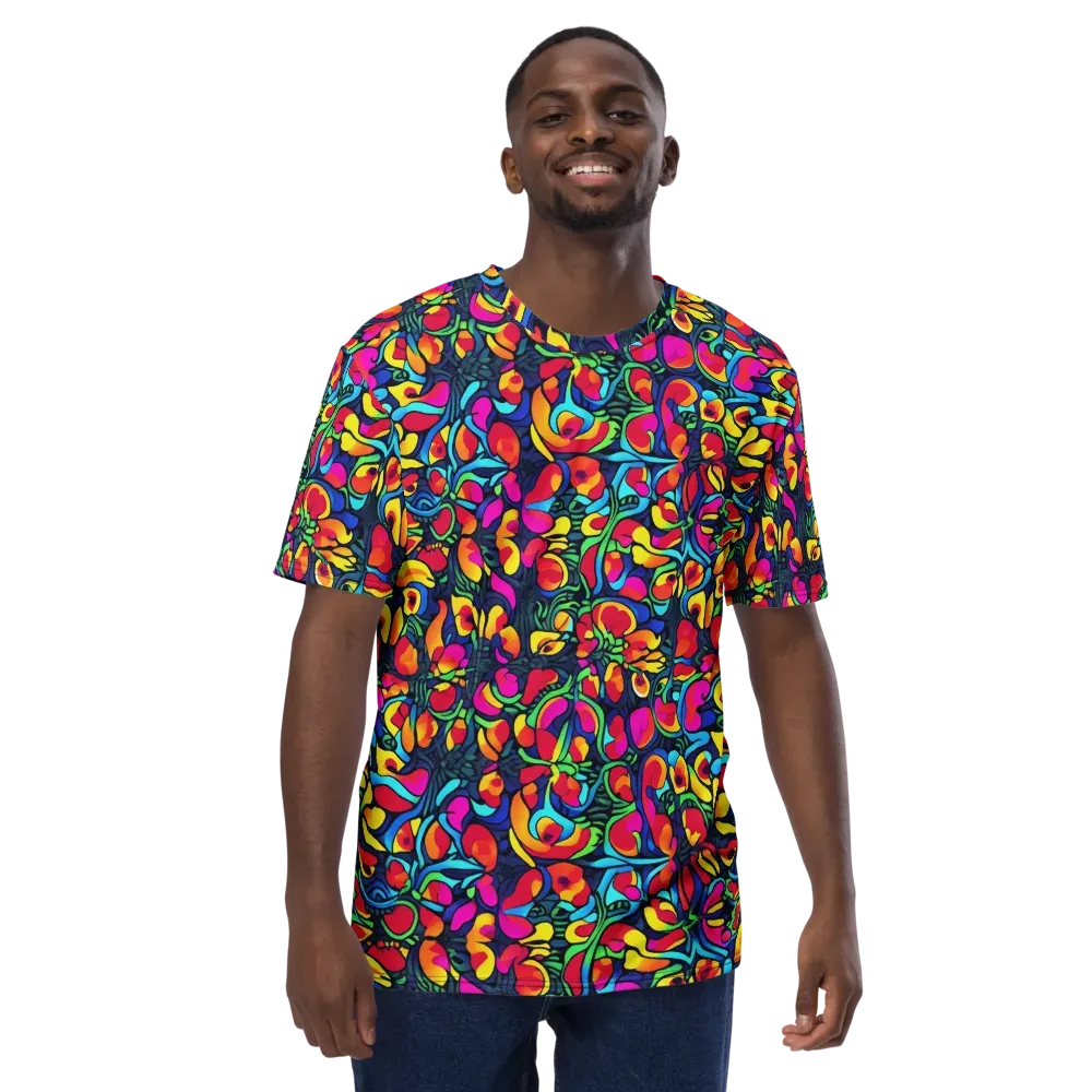 Neon Garden on Men's Crew Neck T-Shirt — Front