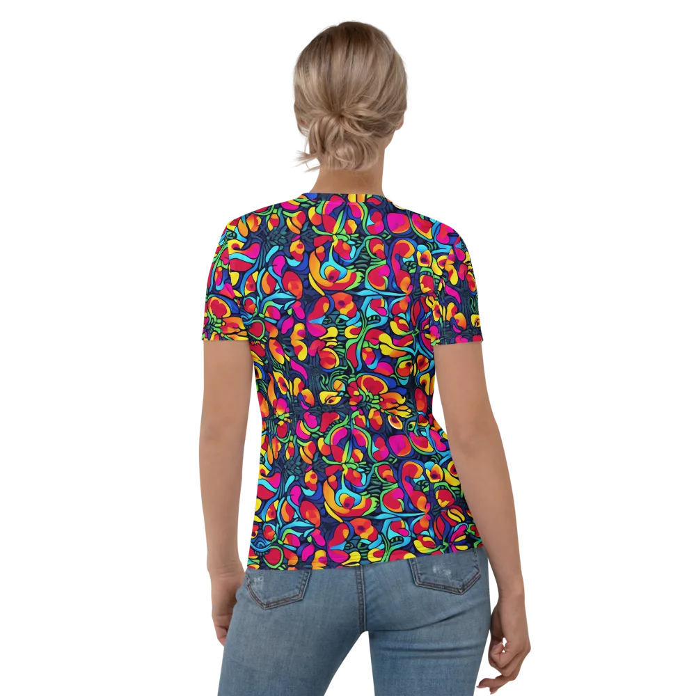Neon Garden on Women's Crew Neck T-Shirt — Back