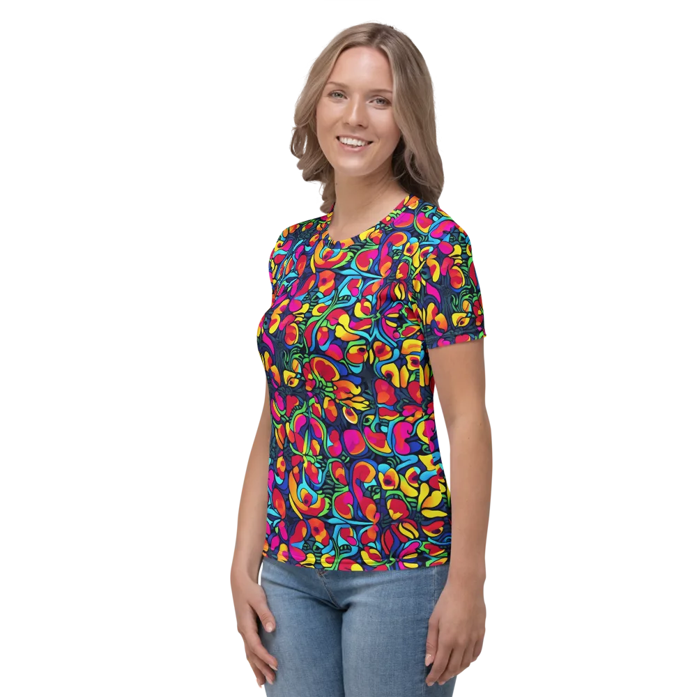 Neon Garden on Women's Crew Neck T-Shirt — Left