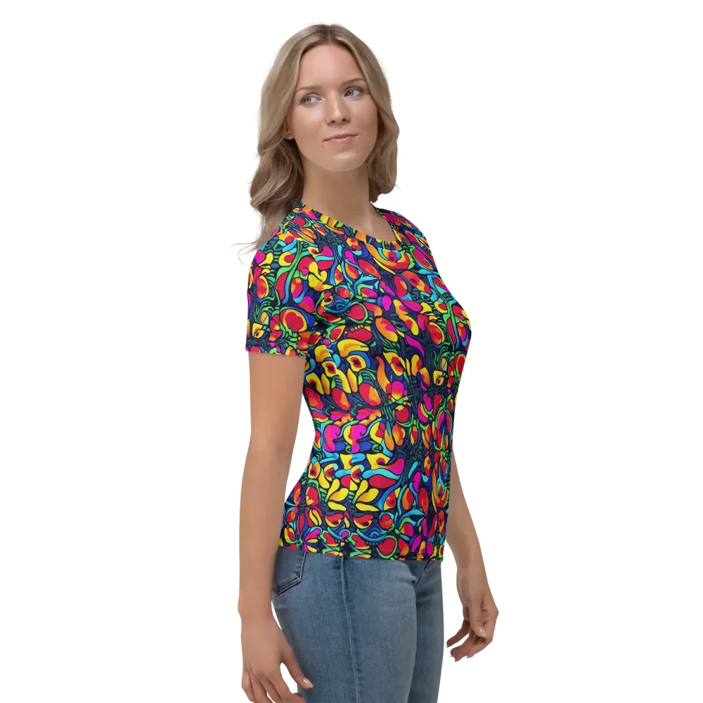 Neon Garden on Women's Crew Neck T-Shirt — Right