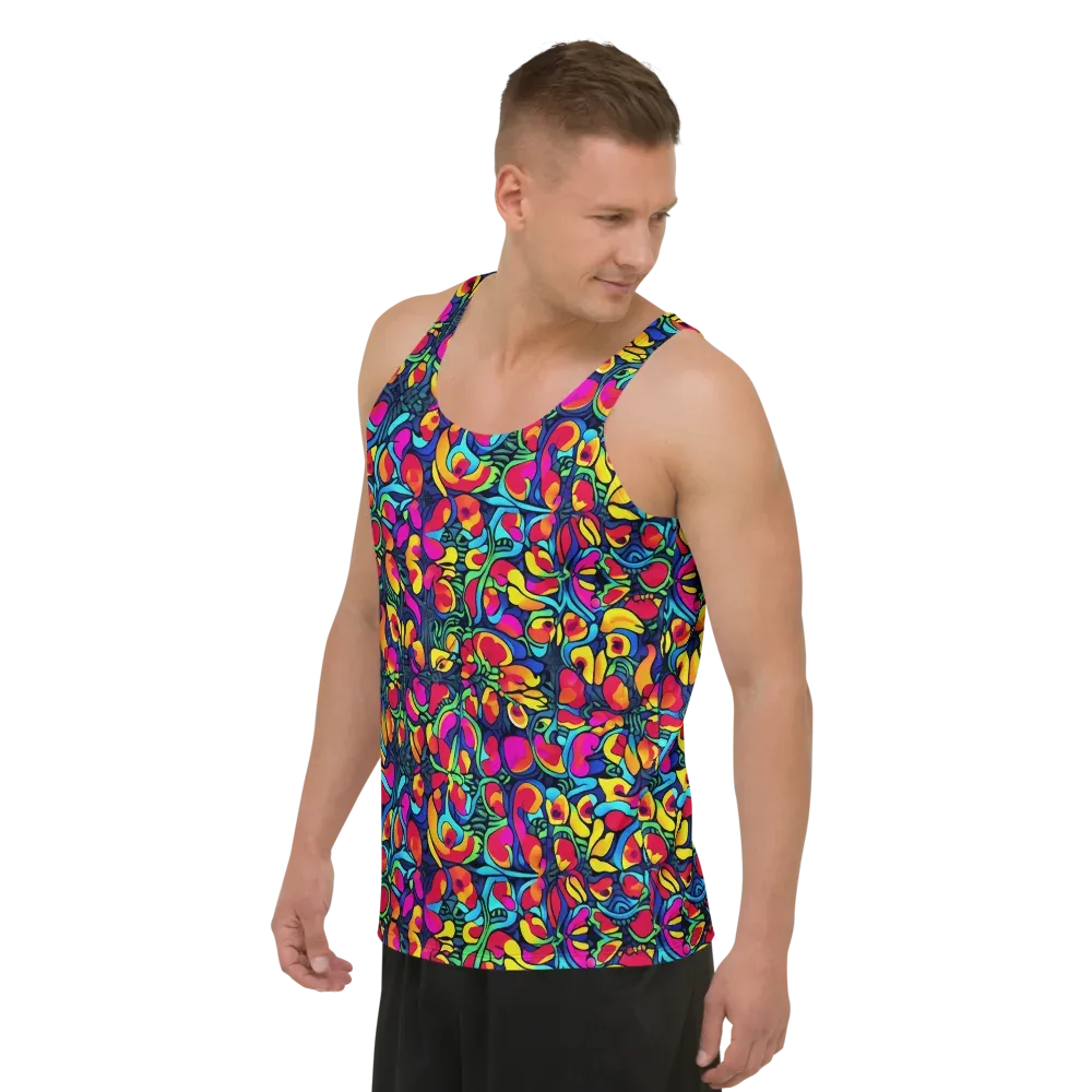 Neon Garden on Men's Tank Top — Left Front