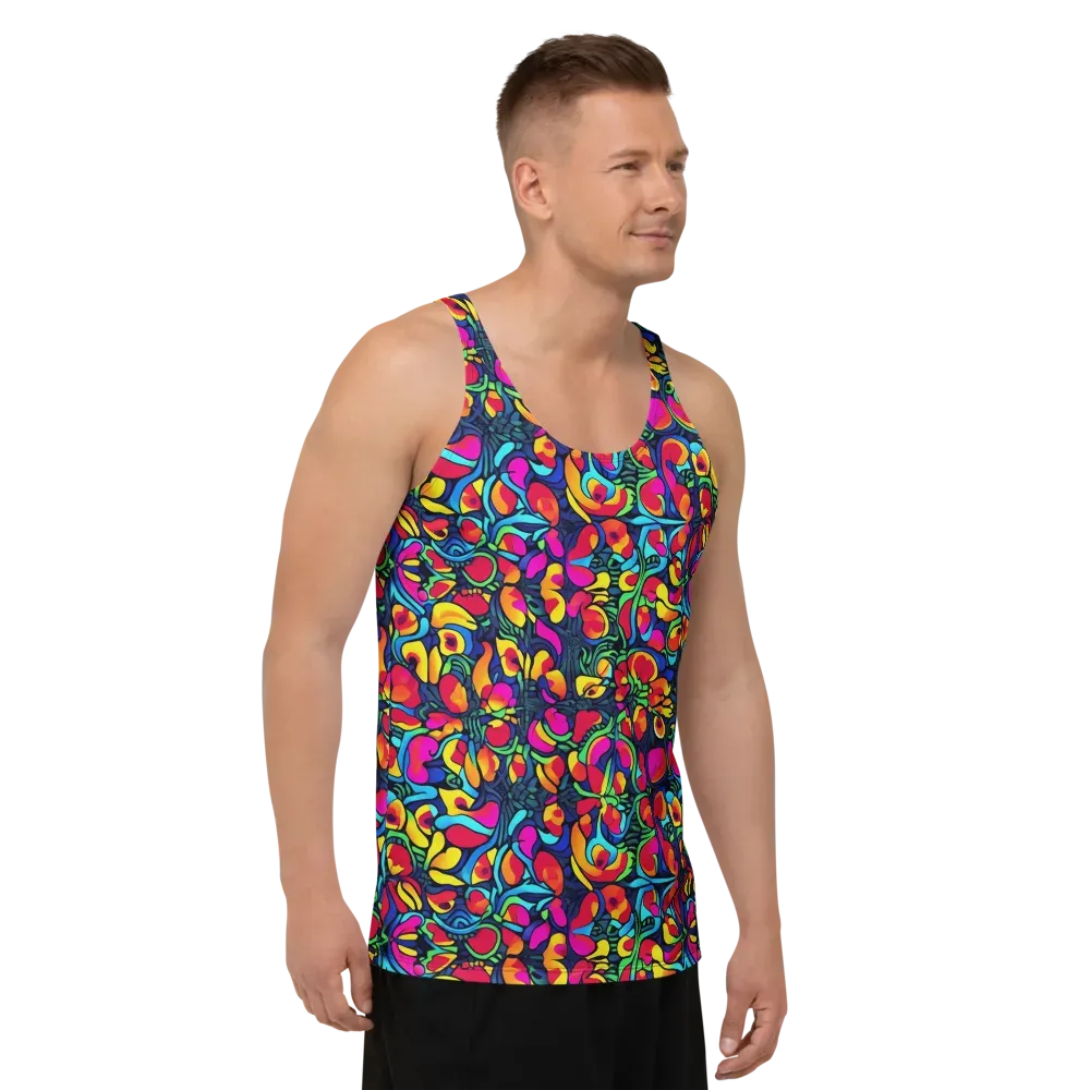 Neon Garden on Men's Tank Top — Right Front