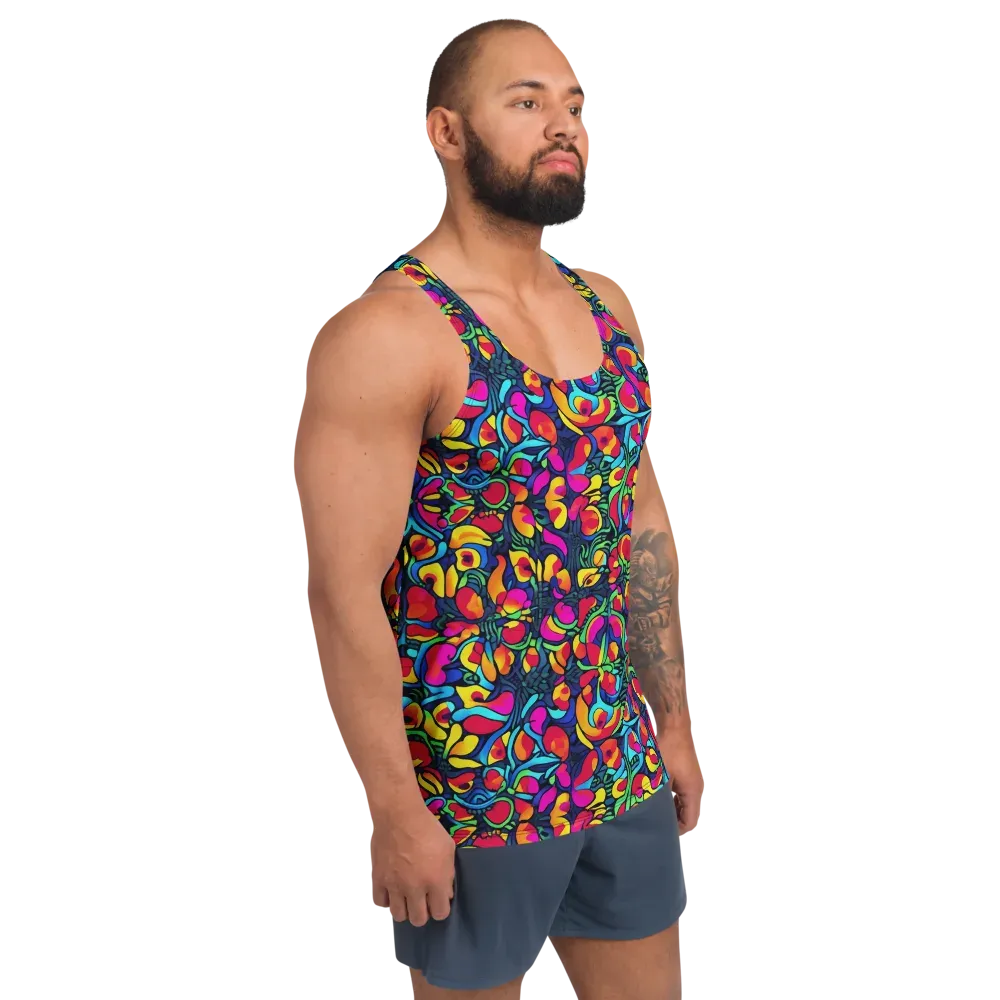 Neon Garden on Men's Tank Top — Right Front