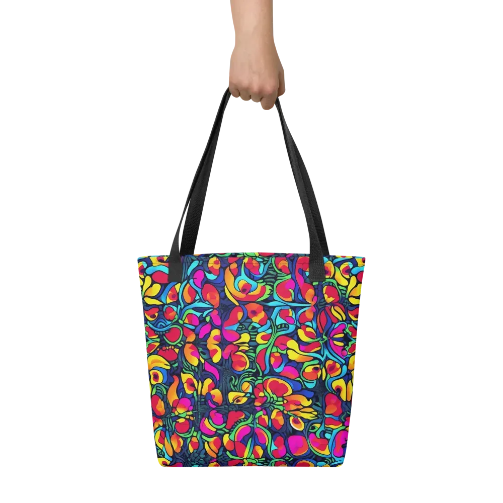 Neon Garden on Tote Bag — Front