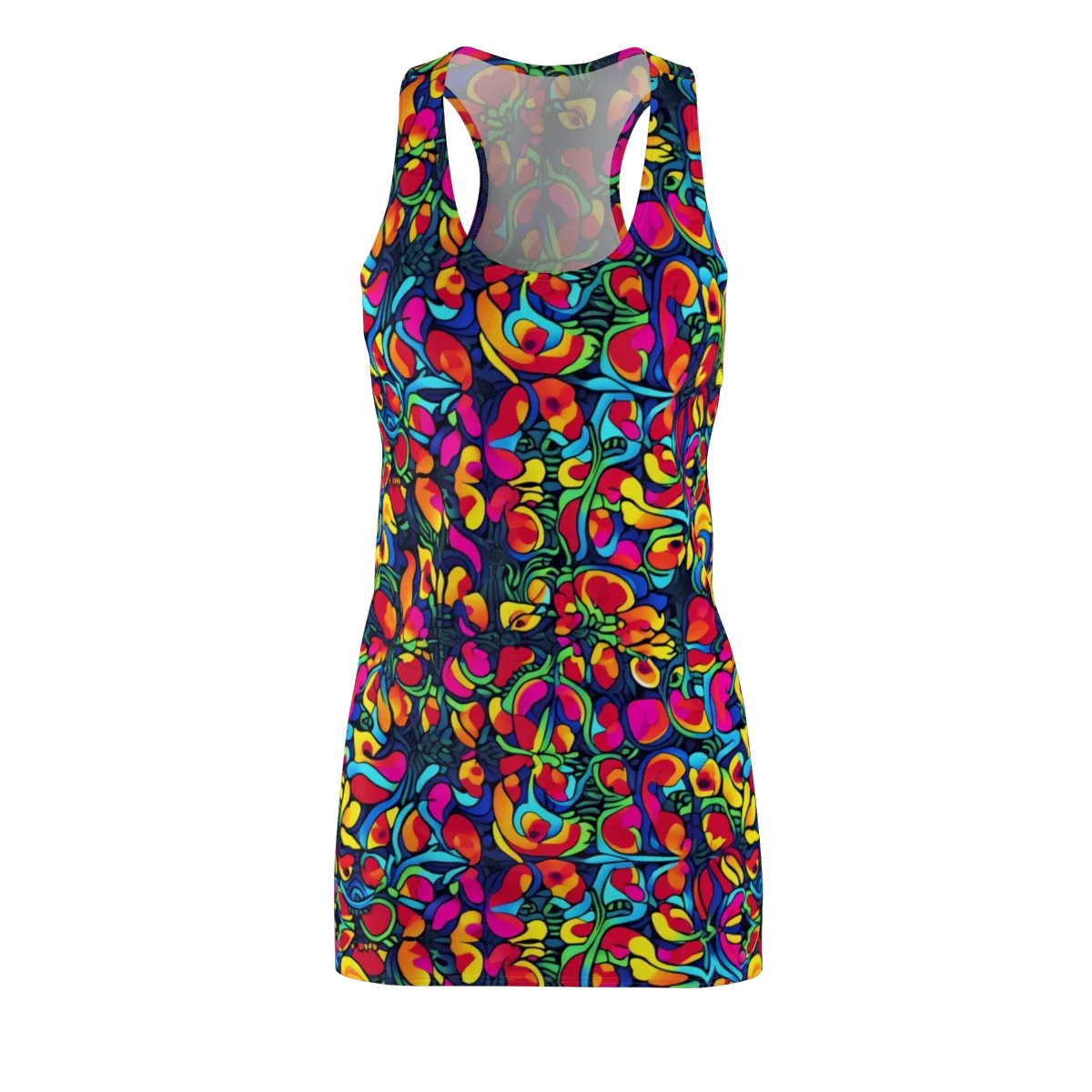 Neon Garden on Racerback Dress — Front