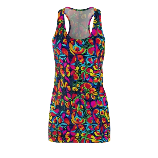 Neon Garden on a Racerback Dress