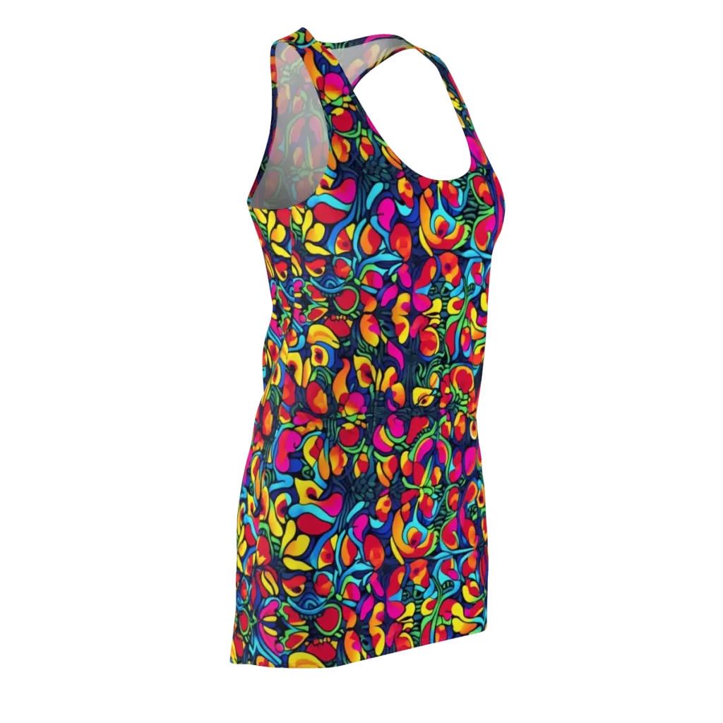 Neon Garden on Racerback Dress — Front Side