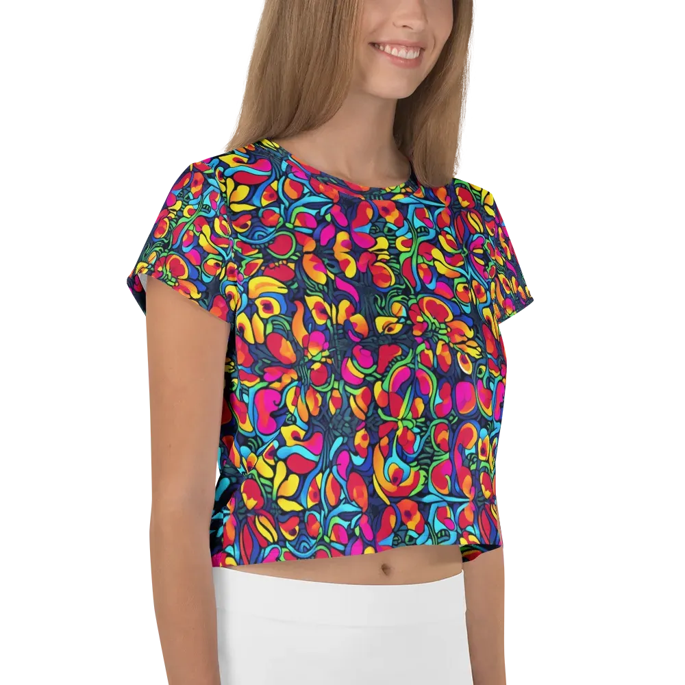 Neon Garden on Crop Tee — Right