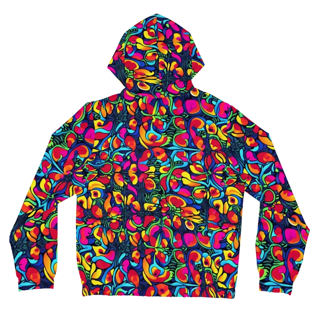 Neon Garden on Women's Full-Zip Hoodie — Back