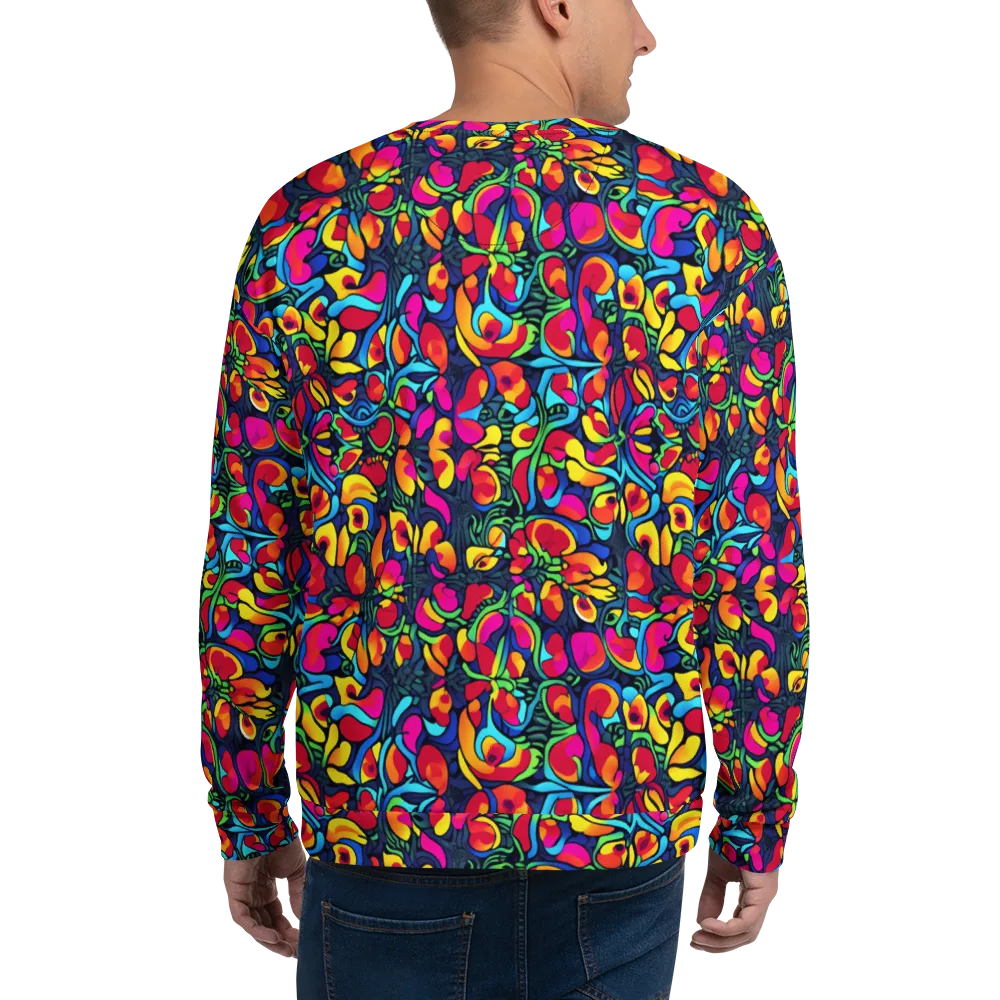 Neon Garden on Sweatshirt — Back