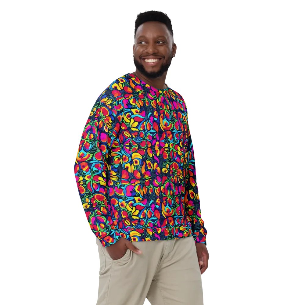 Neon Garden on Sweatshirt — Front