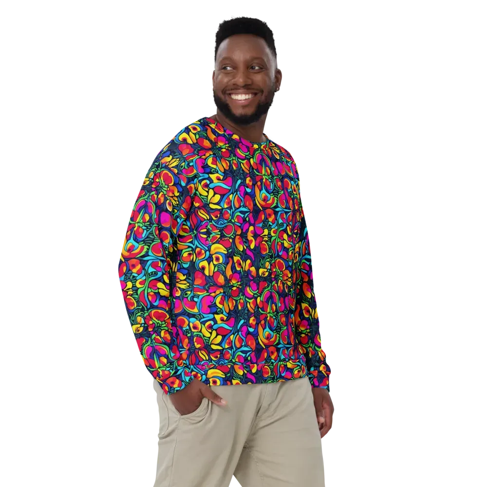 Neon Garden on Sweatshirt — Front