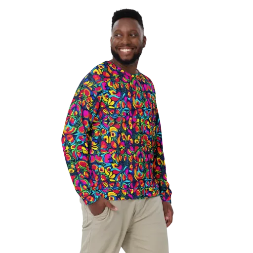 Neon Garden on a Sweatshirt