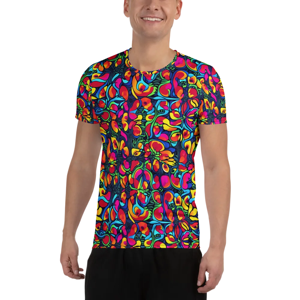 Neon Garden on Men's Athletic T-Shirt — Front