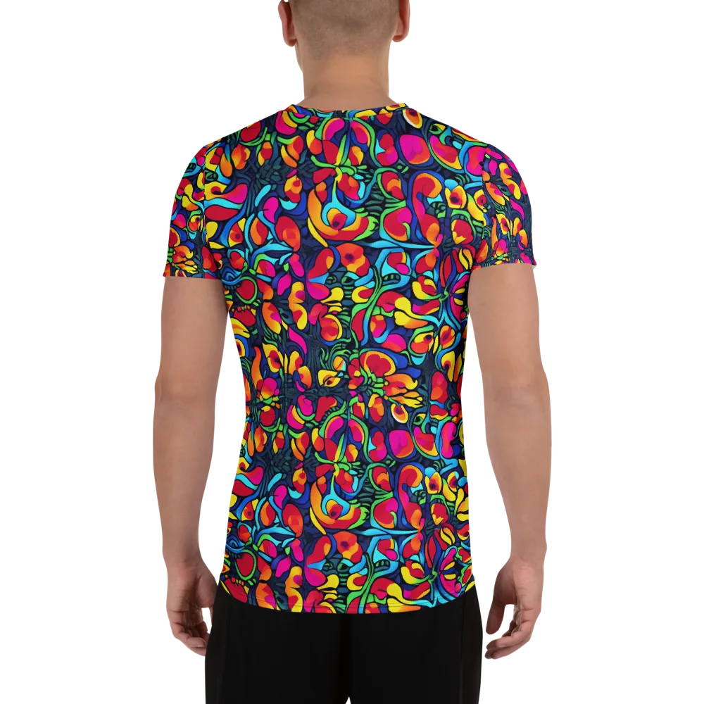 Neon Garden on Men's Athletic T-Shirt — Back
