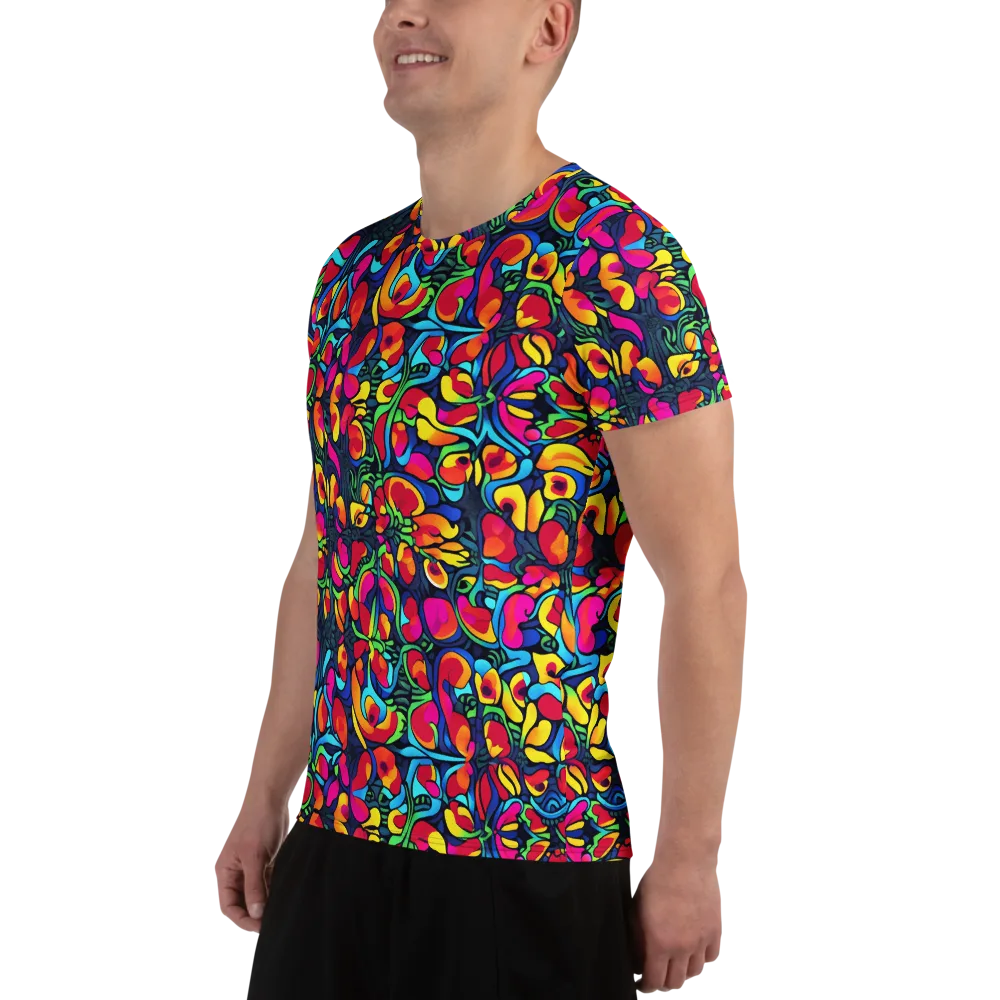 Neon Garden on Men's Athletic T-Shirt — Left