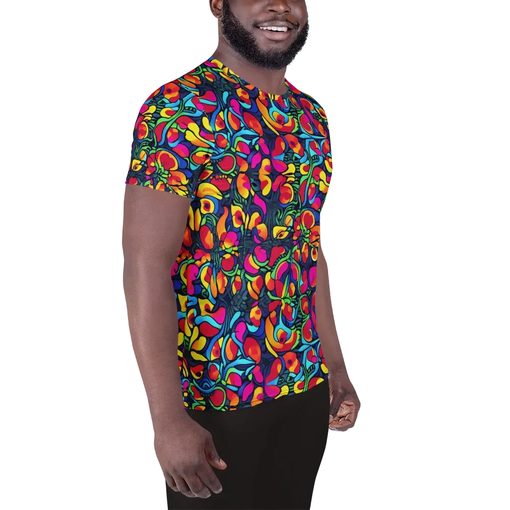 Neon Garden on Men's Athletic T-Shirt — Right
