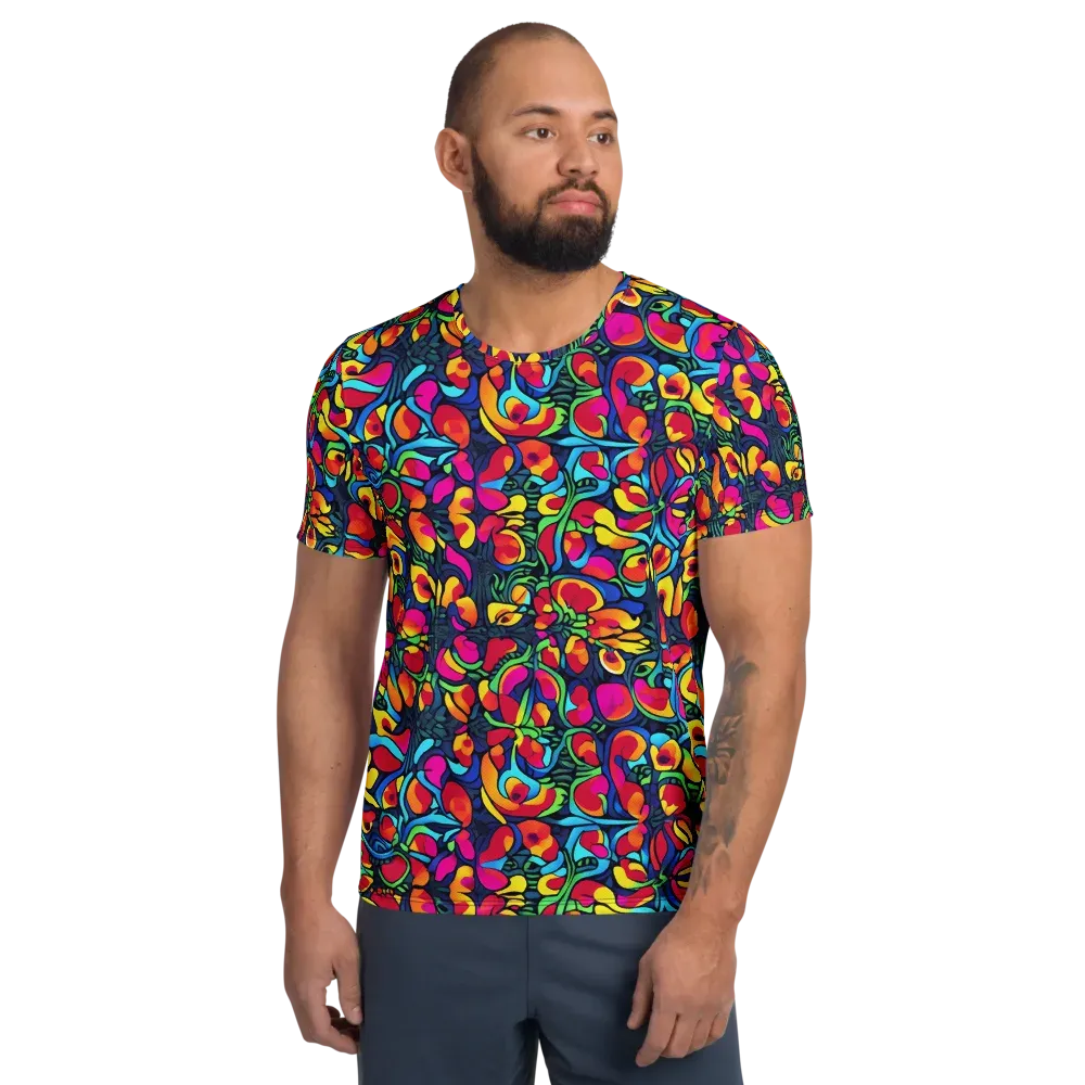 Neon Garden on Men's Athletic T-Shirt — Front