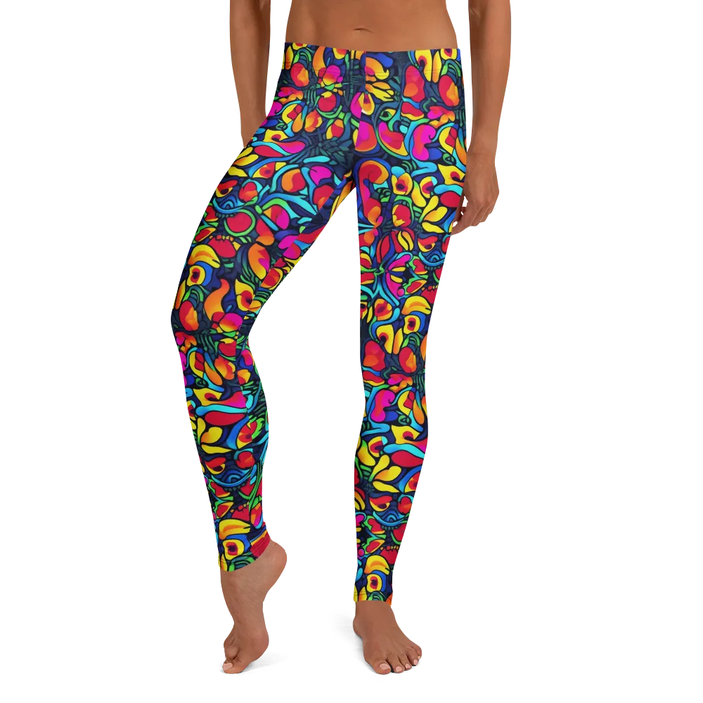 Neon Garden on Leggings — Front