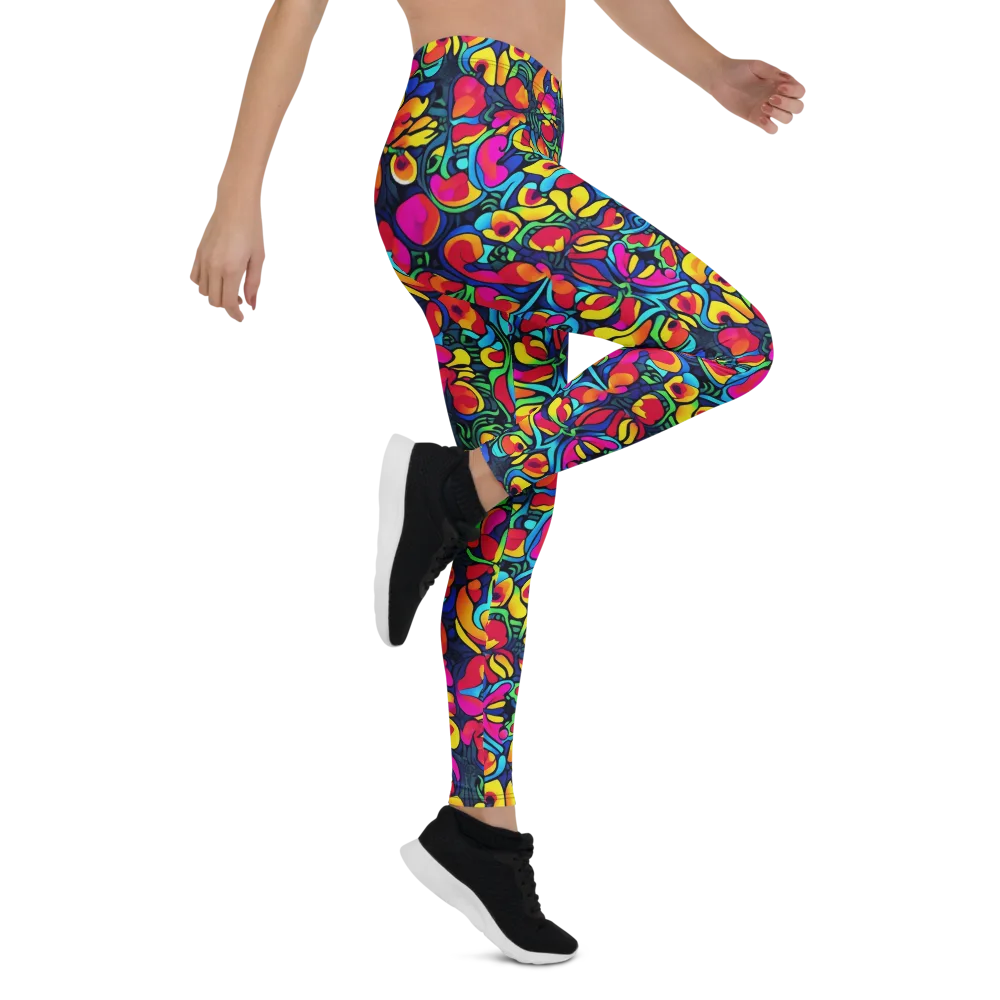 Neon Garden on Leggings — Right