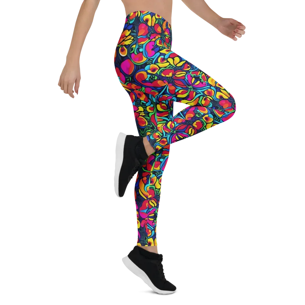 Neon Garden on Leggings — Right