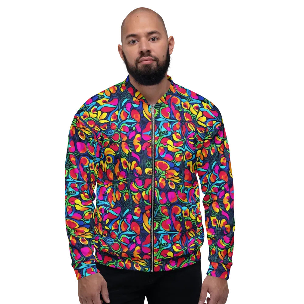 Neon Garden on Bomber Jacket — Front