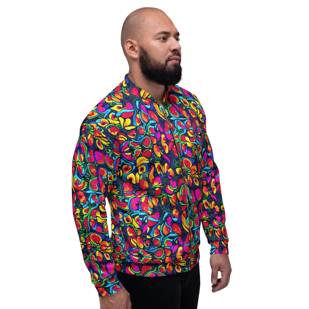 Neon Garden on Bomber Jacket — Right