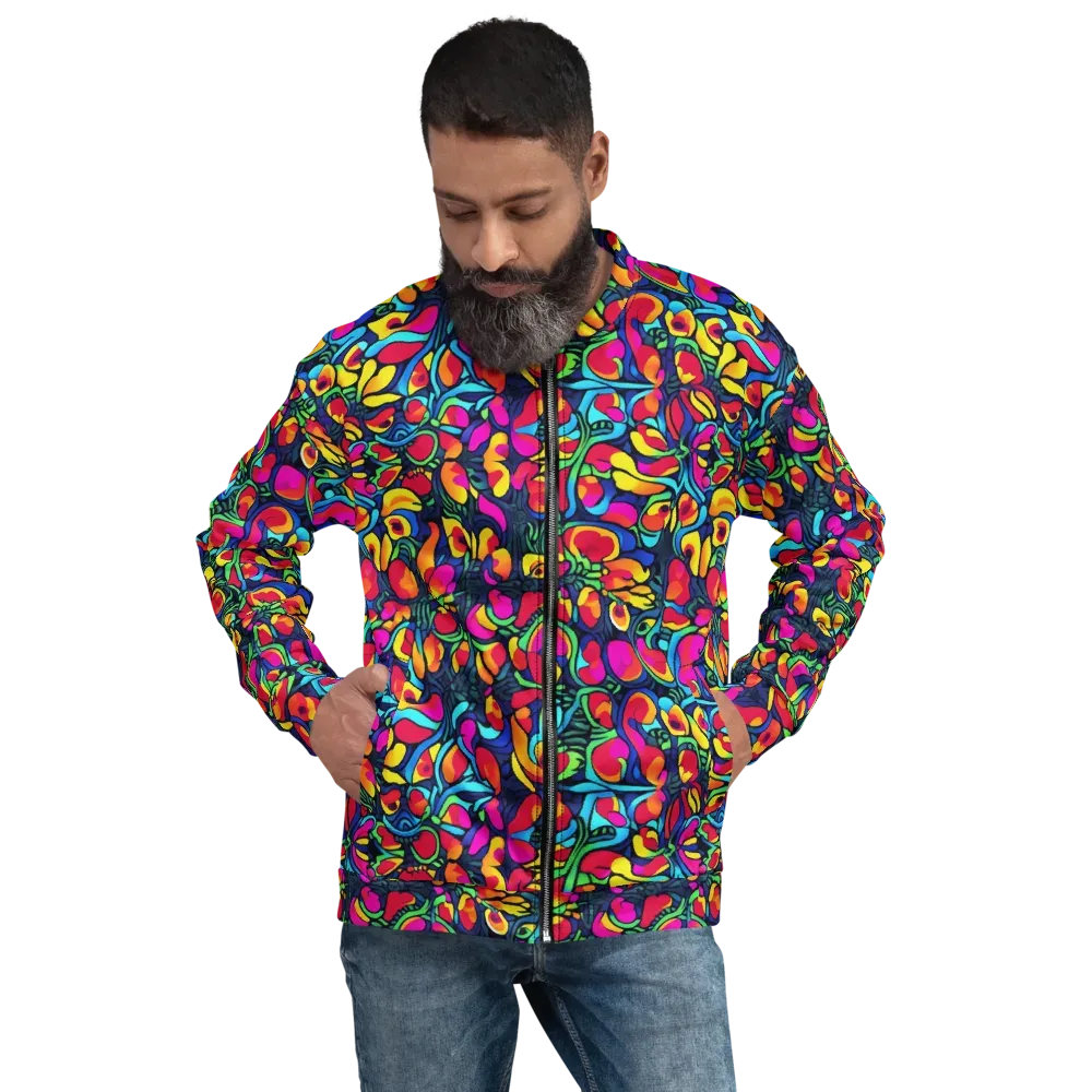Neon Garden on Bomber Jacket — Front