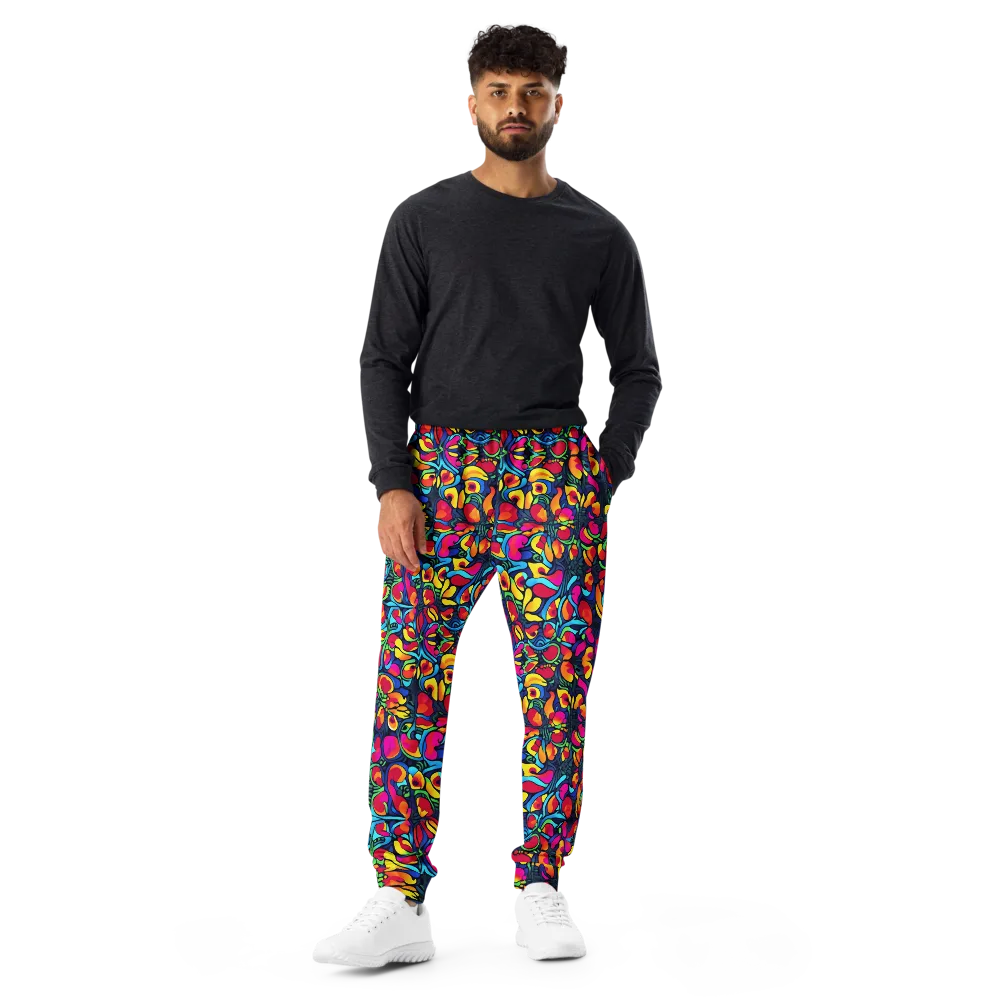 Neon Garden on Men's Joggers — Front