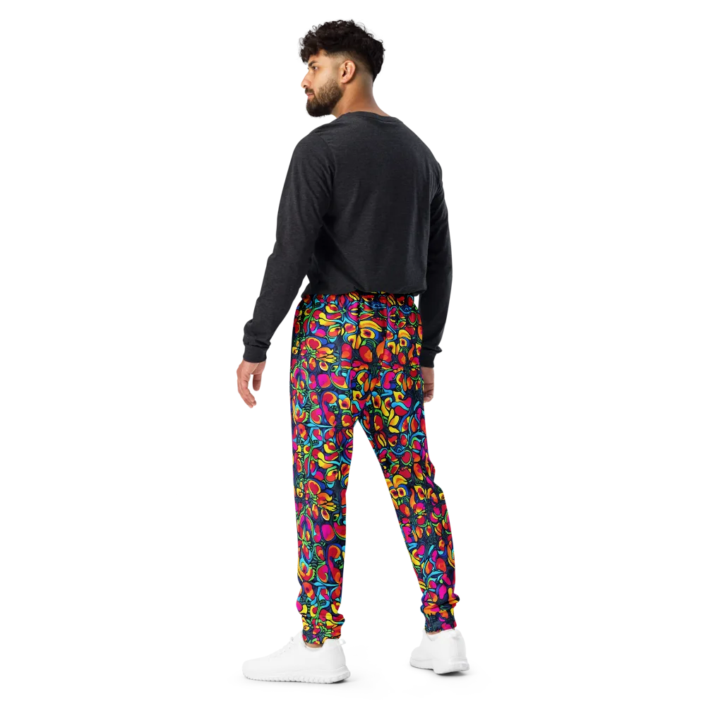 Neon Garden on Men's Joggers — Back