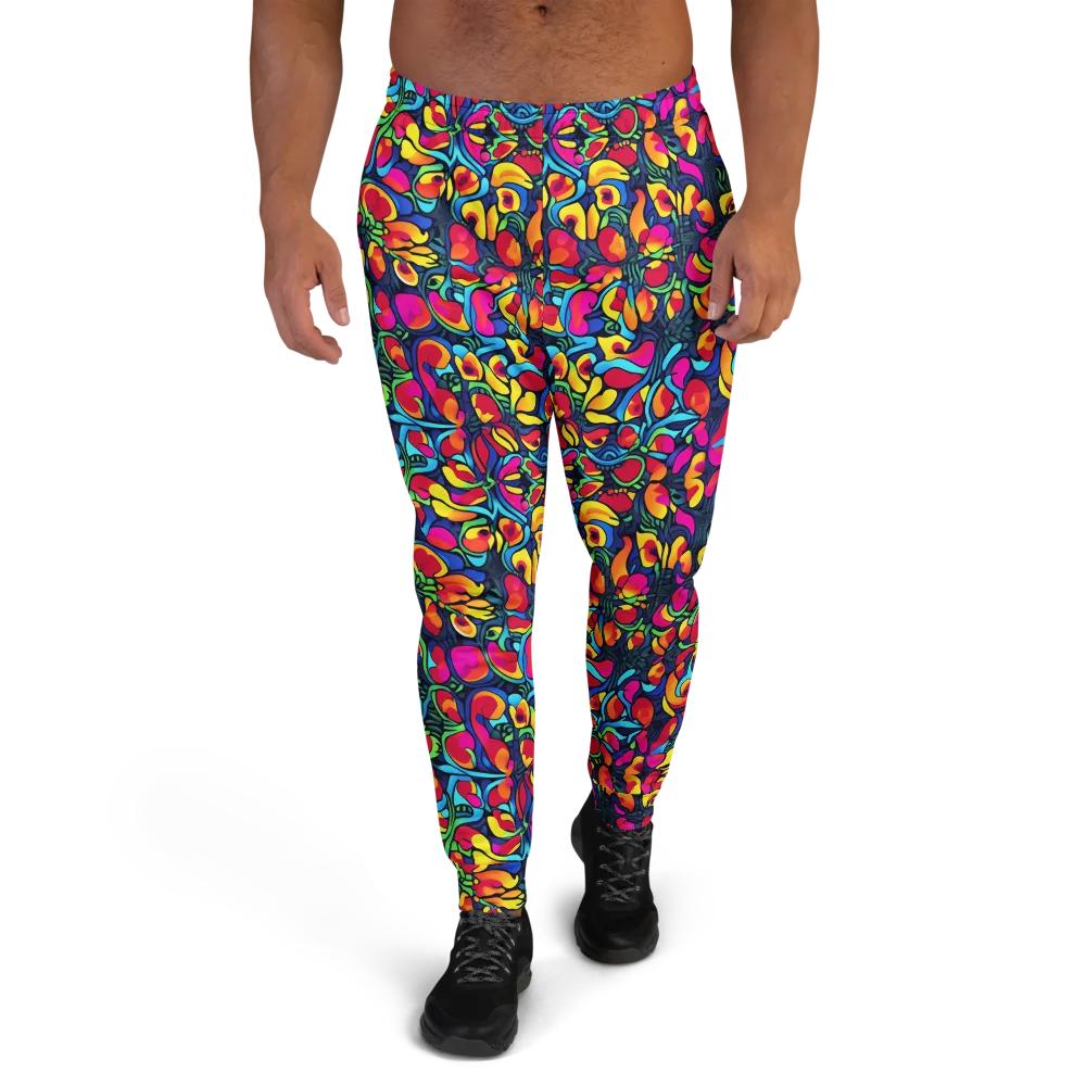 Neon Garden on Men's Joggers — Front