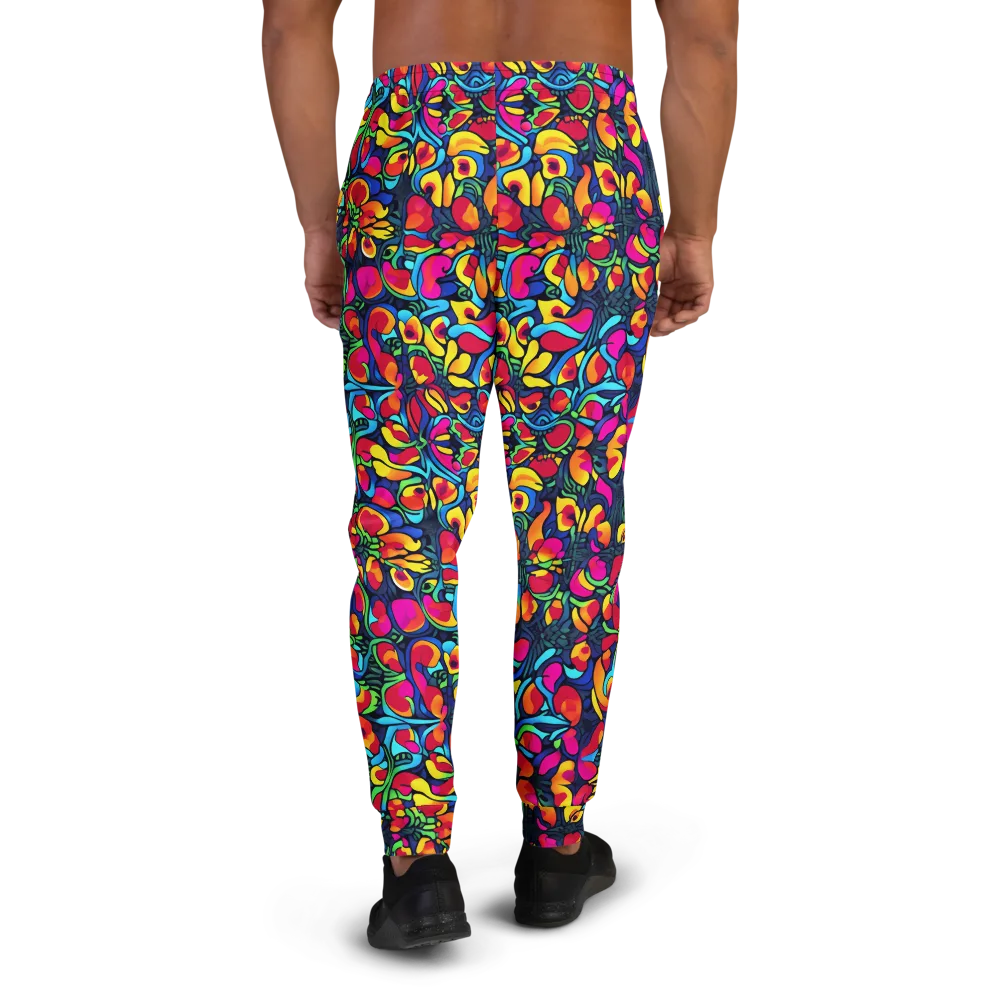 Neon Garden on Men's Joggers — Back