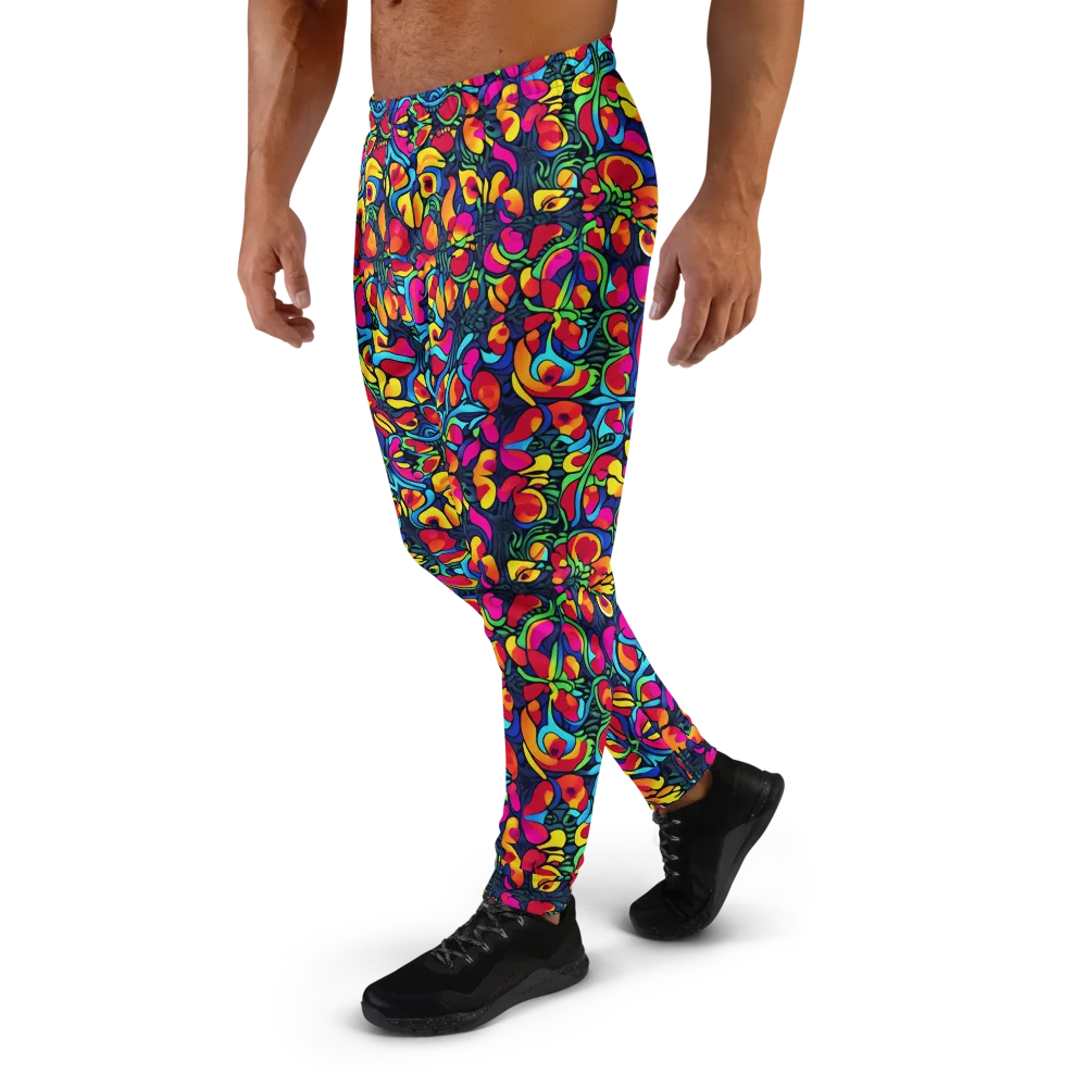 Neon Garden on Men's Joggers — Left