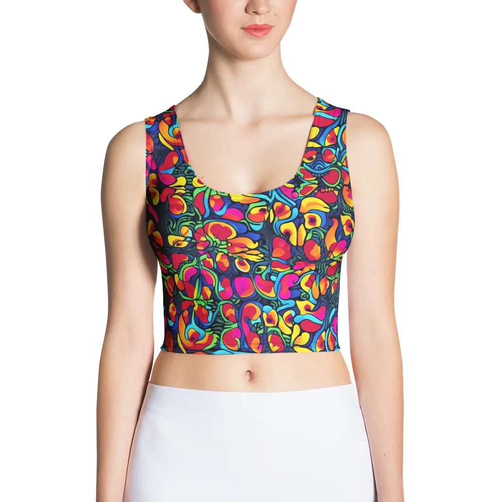 Neon Garden on Crop Top — Front