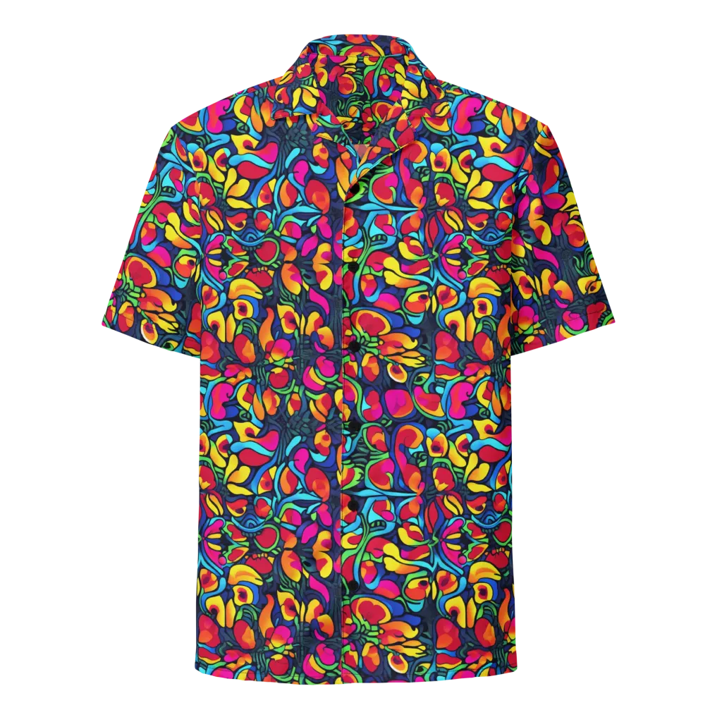 Neon Garden on Button Shirt — Front