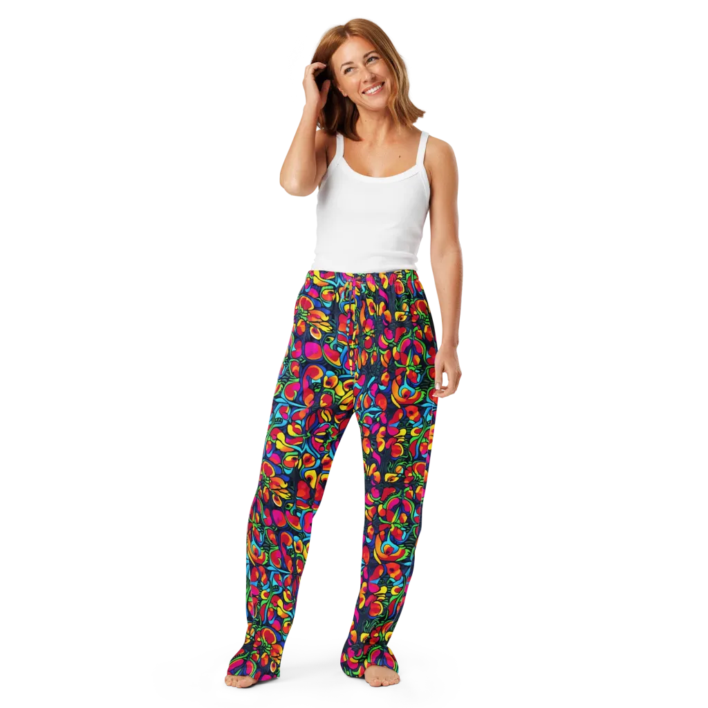 Neon Garden on Women's Pajama Pants — Front
