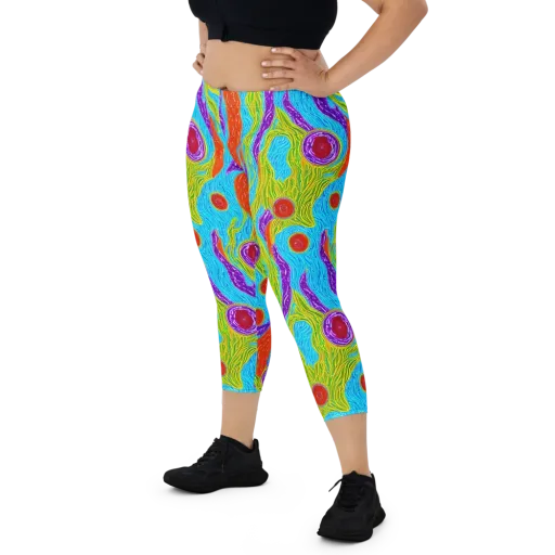 Chromatic Harvest on a Capri Leggings