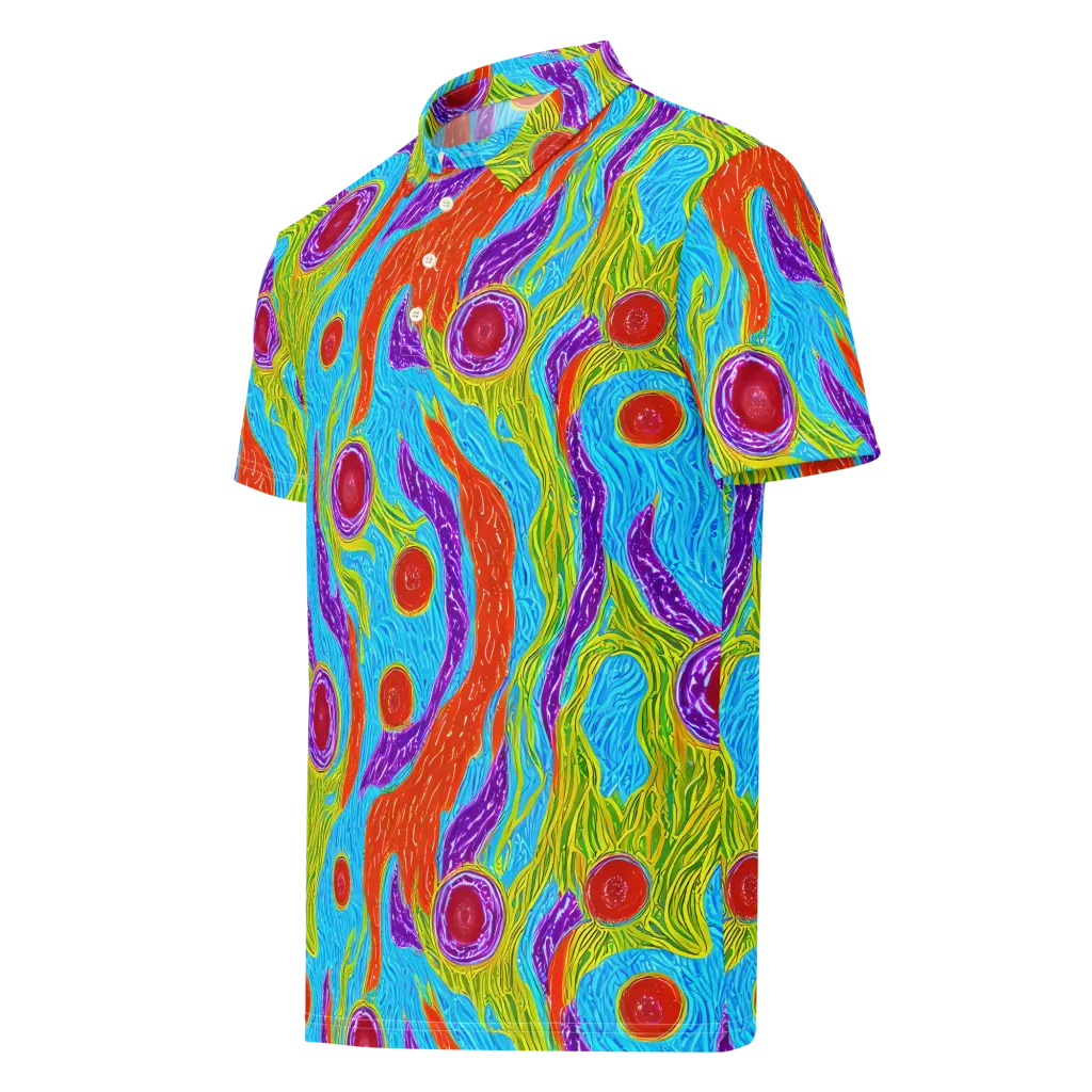 Chromatic Harvest on Men's Slim Fit Polo Shirt — Left Front